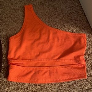 Orange crop top